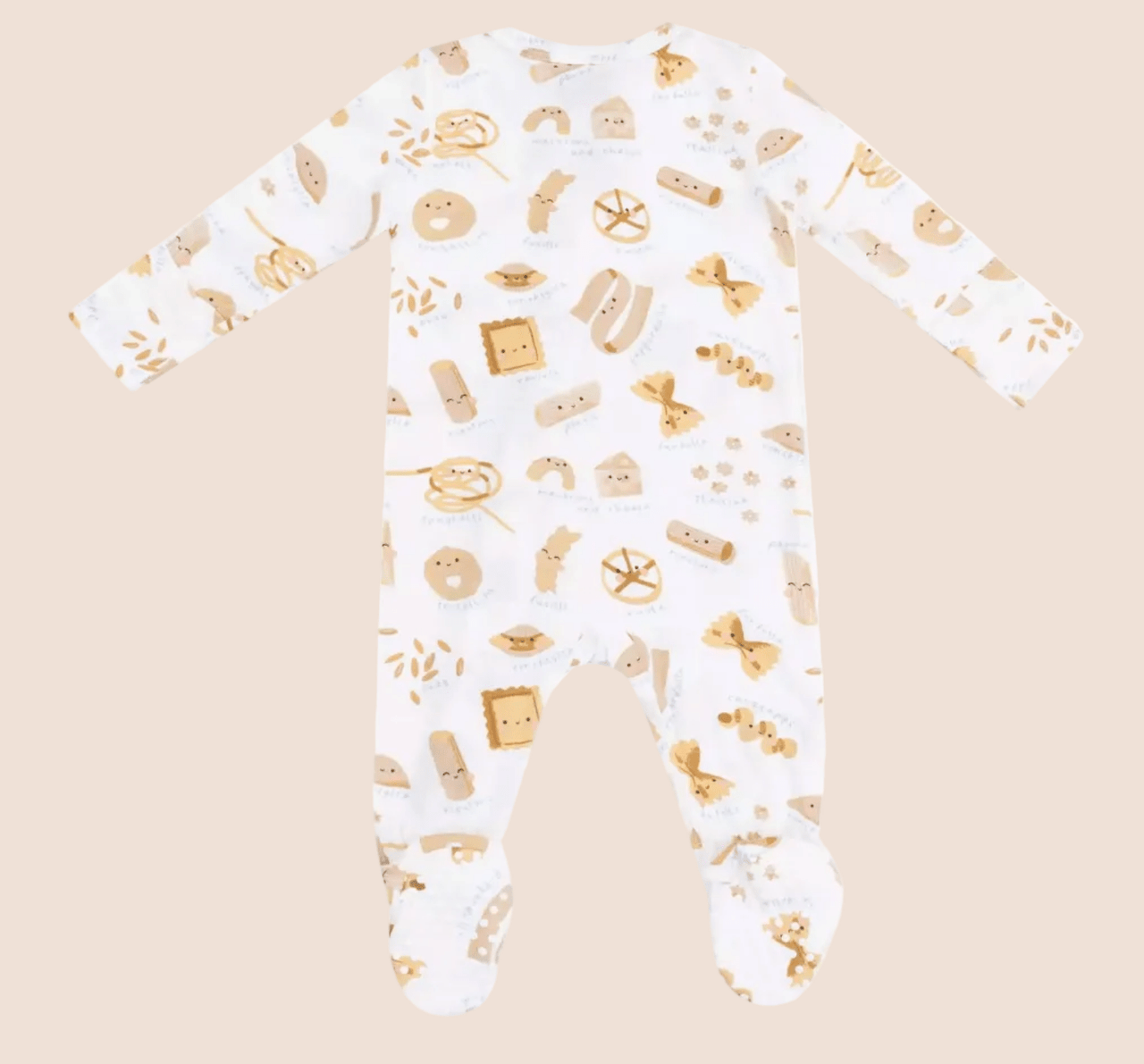 Angel Dear 2 Way Zipper Footie - Cute Pasta | HONEYPIEKIDS