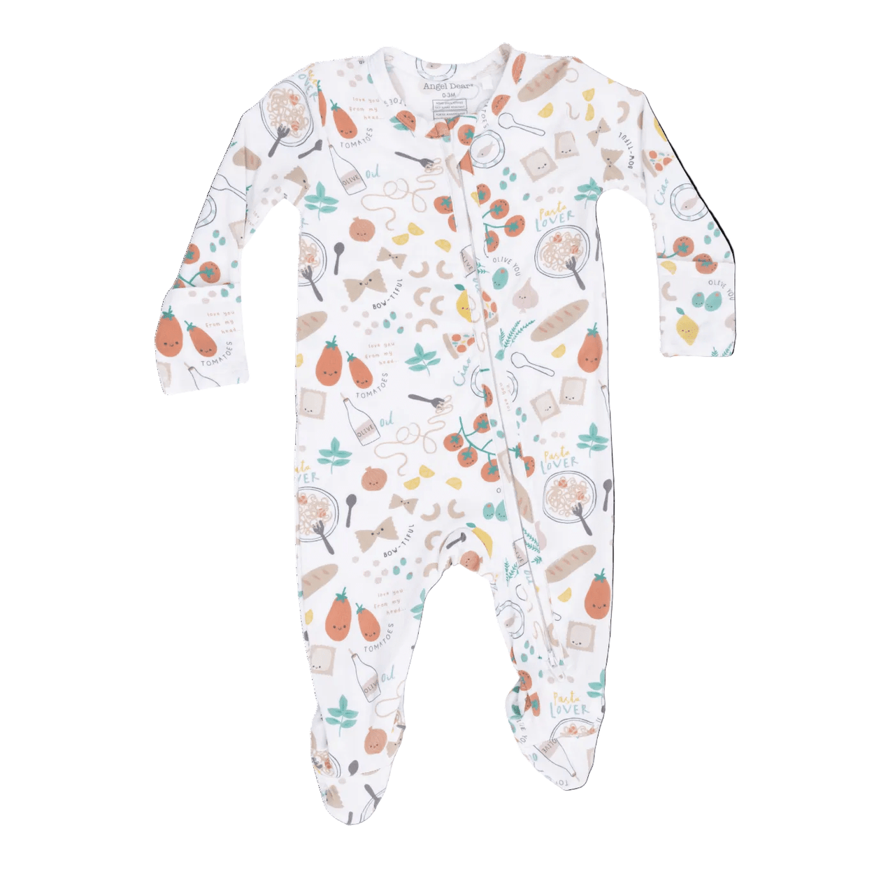 Angel Dear 2 Way Zipper Footie - Pasta Lovers | HONEYPIEKIDS 