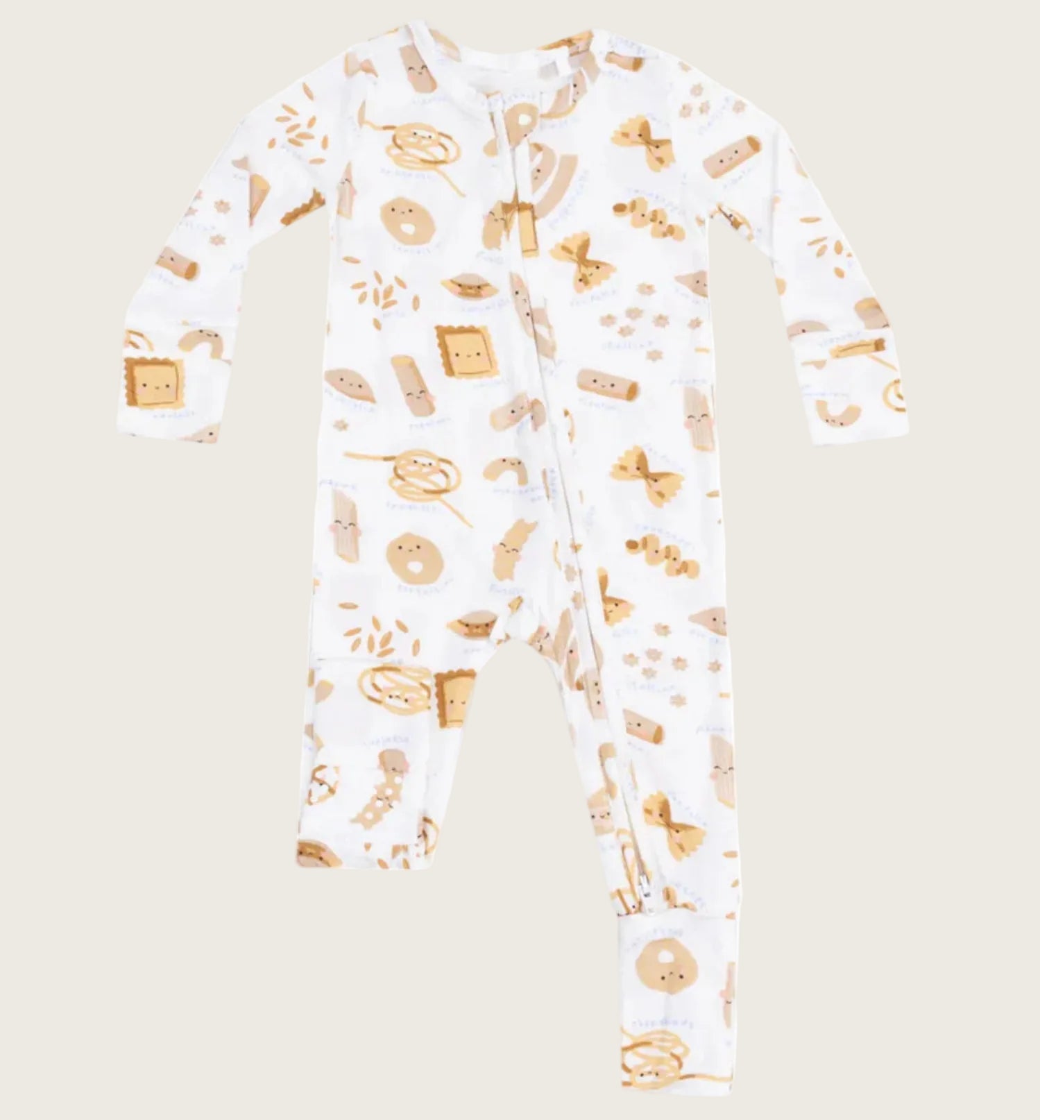 Angel Dear 2 Way Zipper Romper - Cute Pasta | HONEYPIEKIDS
