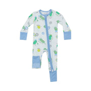 Angel Dear 2 Way Zipper Romper - Pickleball Blue | HONEYPIEKIDS