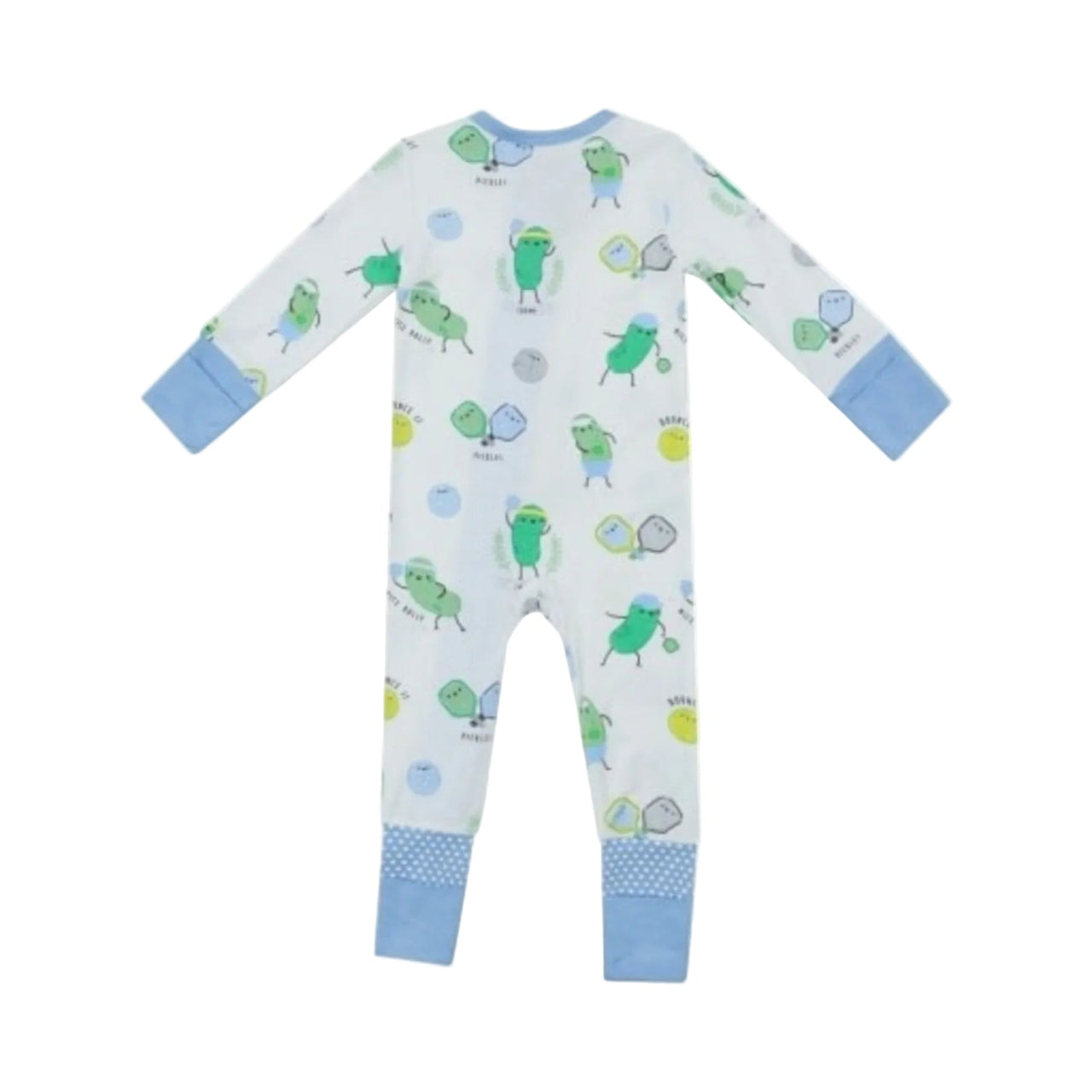Angel Dear 2 Way Zipper Romper - Pickleball Blue | HONEYPIEKIDS