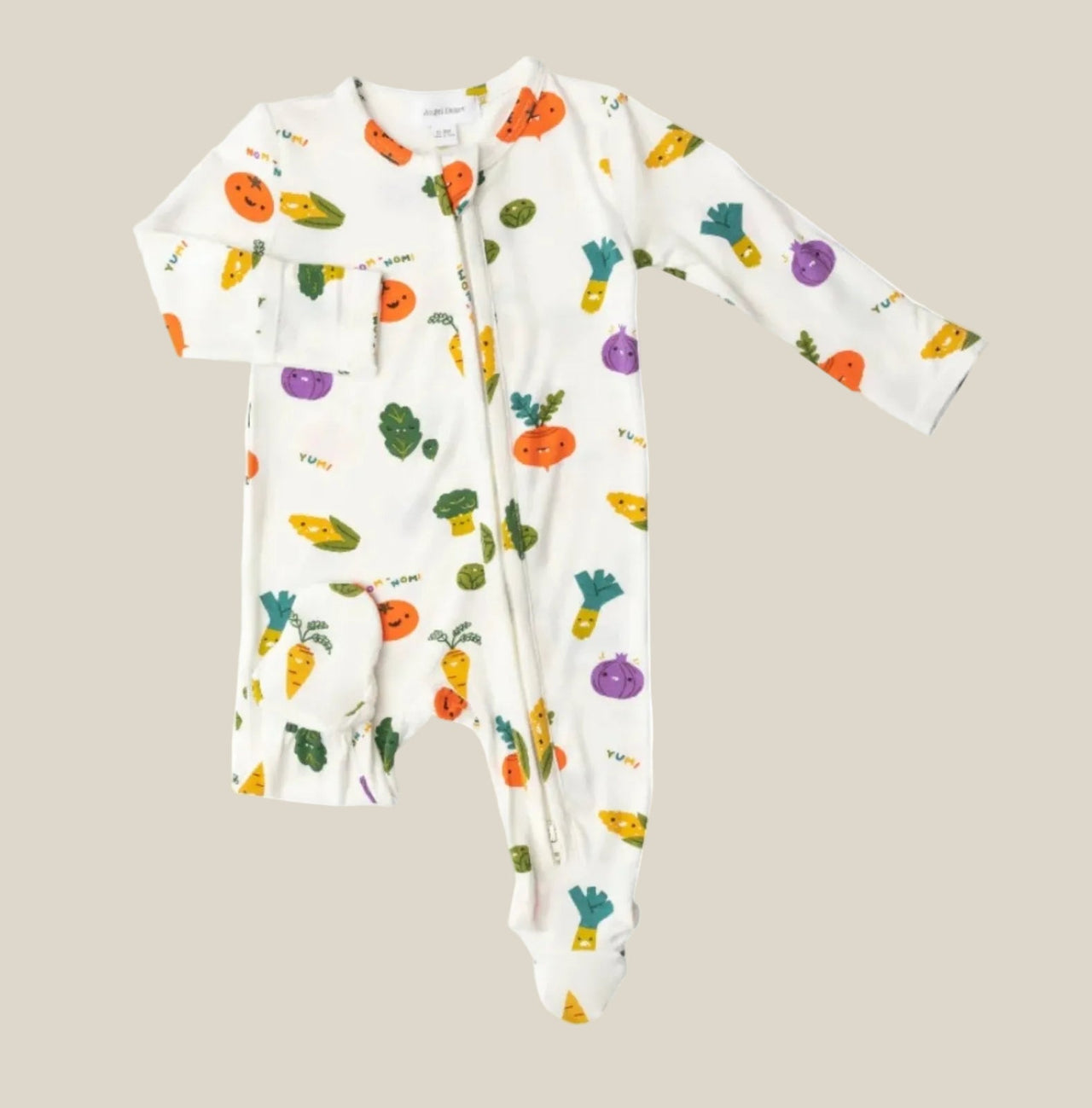 Angel Dear Baby Bamboo is Veggie Monsters 2 Way Zipper Footie Sleeper