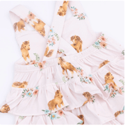 Angel Dear Baby Girls Ruffle Sunsuit - Pink Ponies | HONEYPIEKIDS.COM