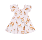 Angel Dear Smocked Twirly Dress and Bloomer - Pink Ponies | HONEYPIEKIDS 