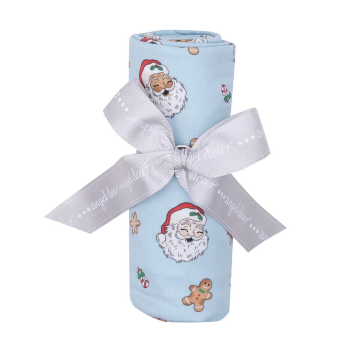 Angel Dear Swaddle Blanket - Blue Vintage Santas | HONEYPIEKIDS 