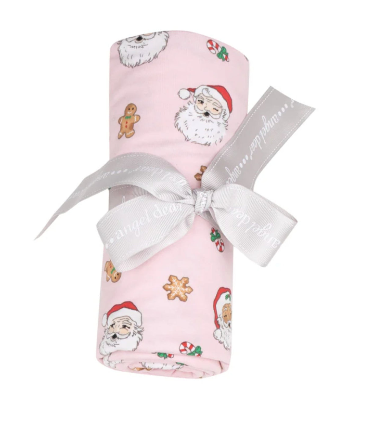 Angel Dear Swaddle Blanket - Pink Vintage Santas | HONEYPIEKIDS 