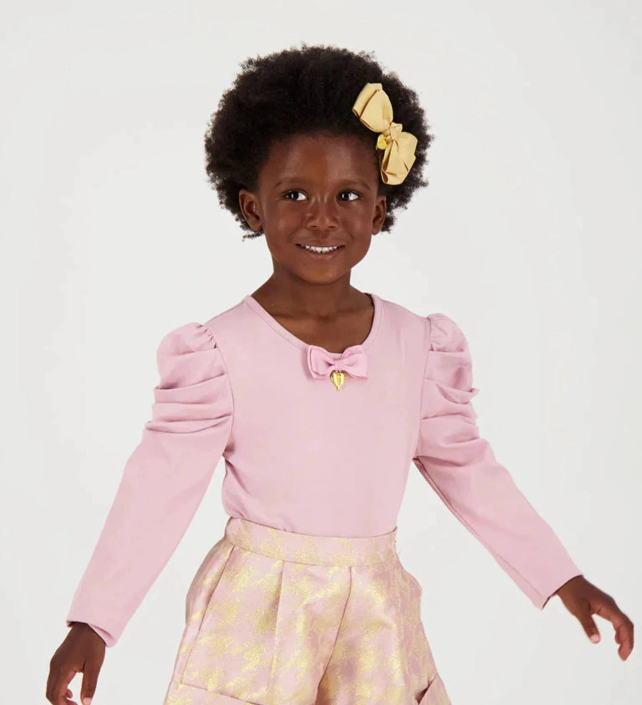 Angel's Face Alvera Long Sleeve Top In TEA ROSE | HONEYPIEKIDS 