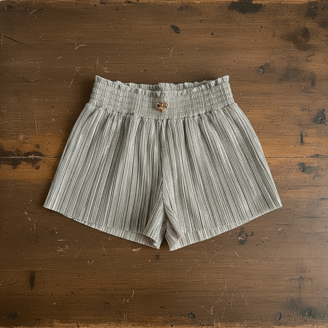 Angel's Face Fortuna Metallic Pleated Shorts | HONEYPIEKIDS 