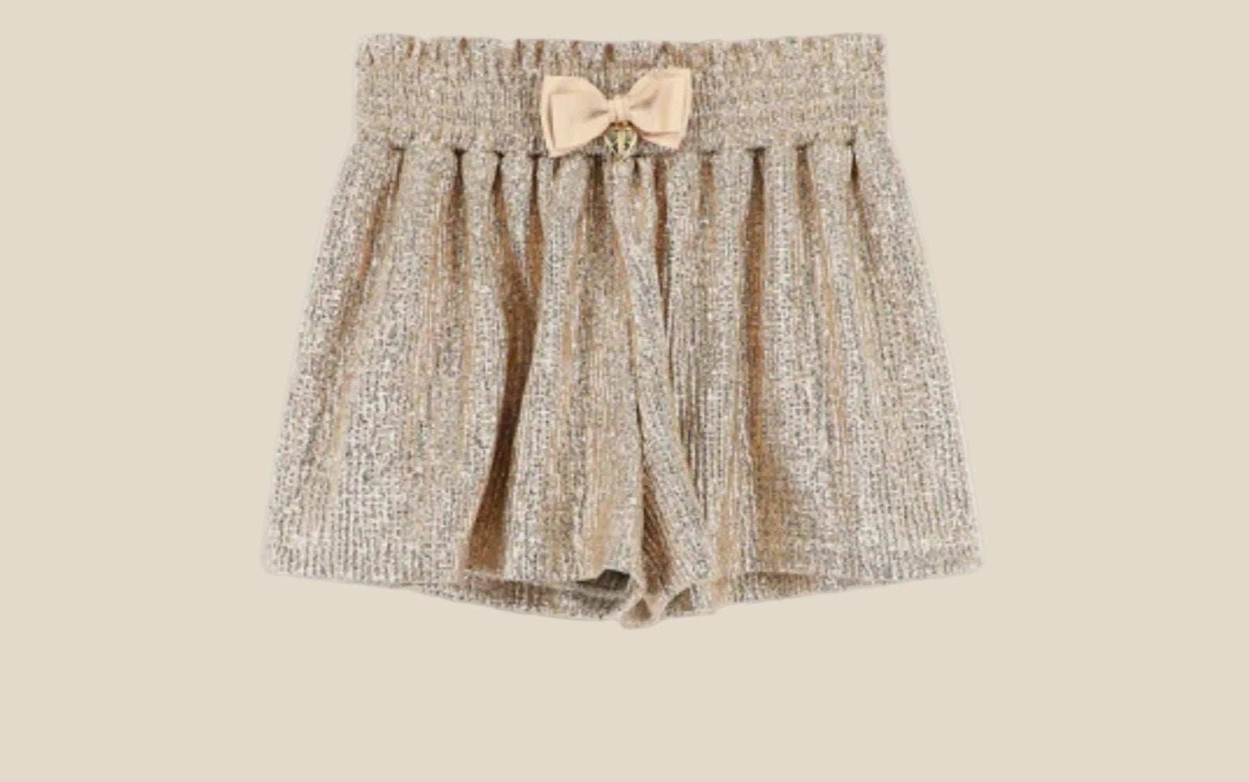 Angel's Face Fortuna Metallic Pleated Shorts | HONEYPIEKIDS 
