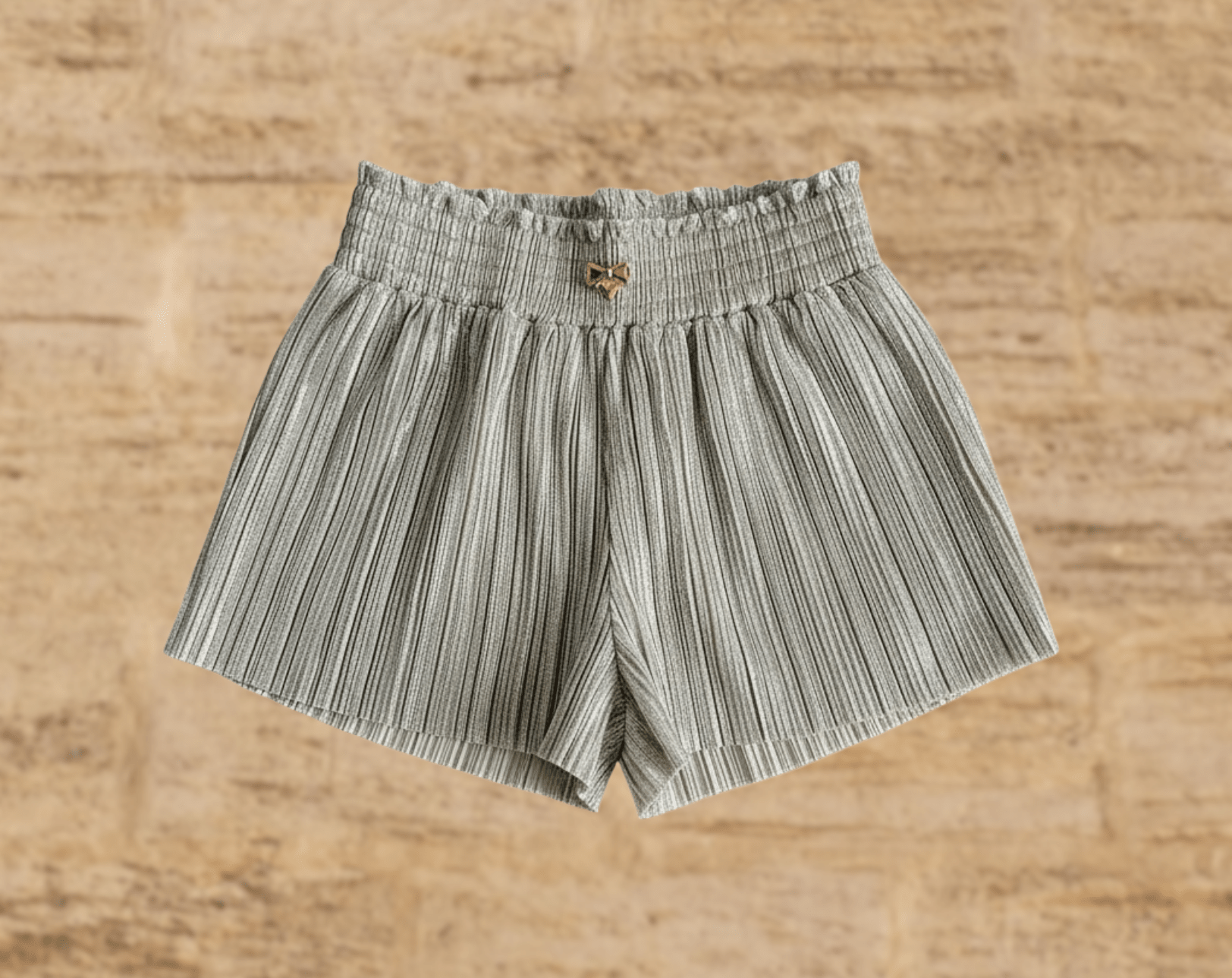 Angel's Face Fortuna Metallic Pleated Shorts | HONEYPIEKIDS 