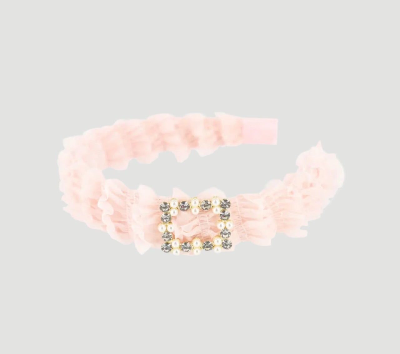 Angel's Face Rae Ruffle Headband - Peach | HONEYPIEKIDS 