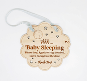 Baby Is Sleeping Door Sign - Please Don’t Ring Doorbell Door Sign | HONEYPIEKIDS 