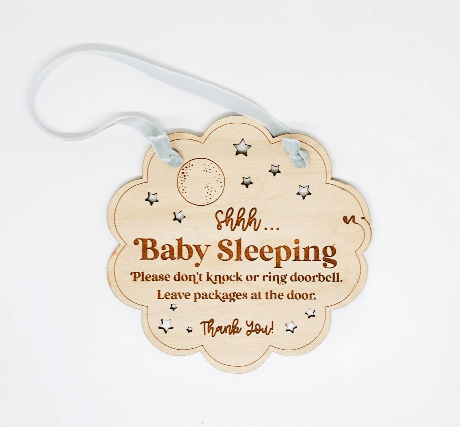 Baby Is Sleeping Door Sign - Please Don’t Ring Doorbell Door Sign | HONEYPIEKIDS 