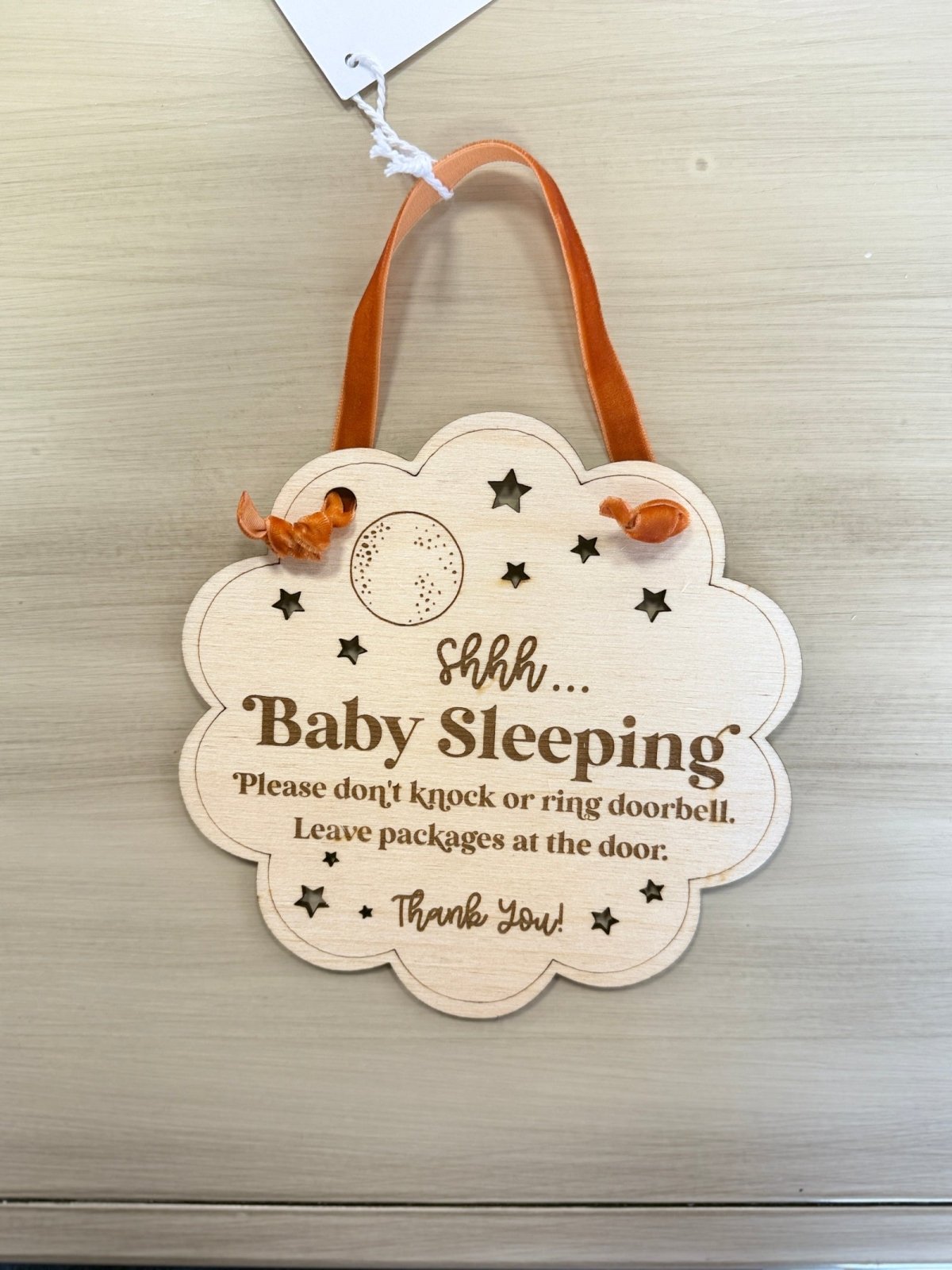 Baby Is Sleeping Door Sign - Please Don’t Ring Doorbell Door Sign | HONEYPIEKIDS 