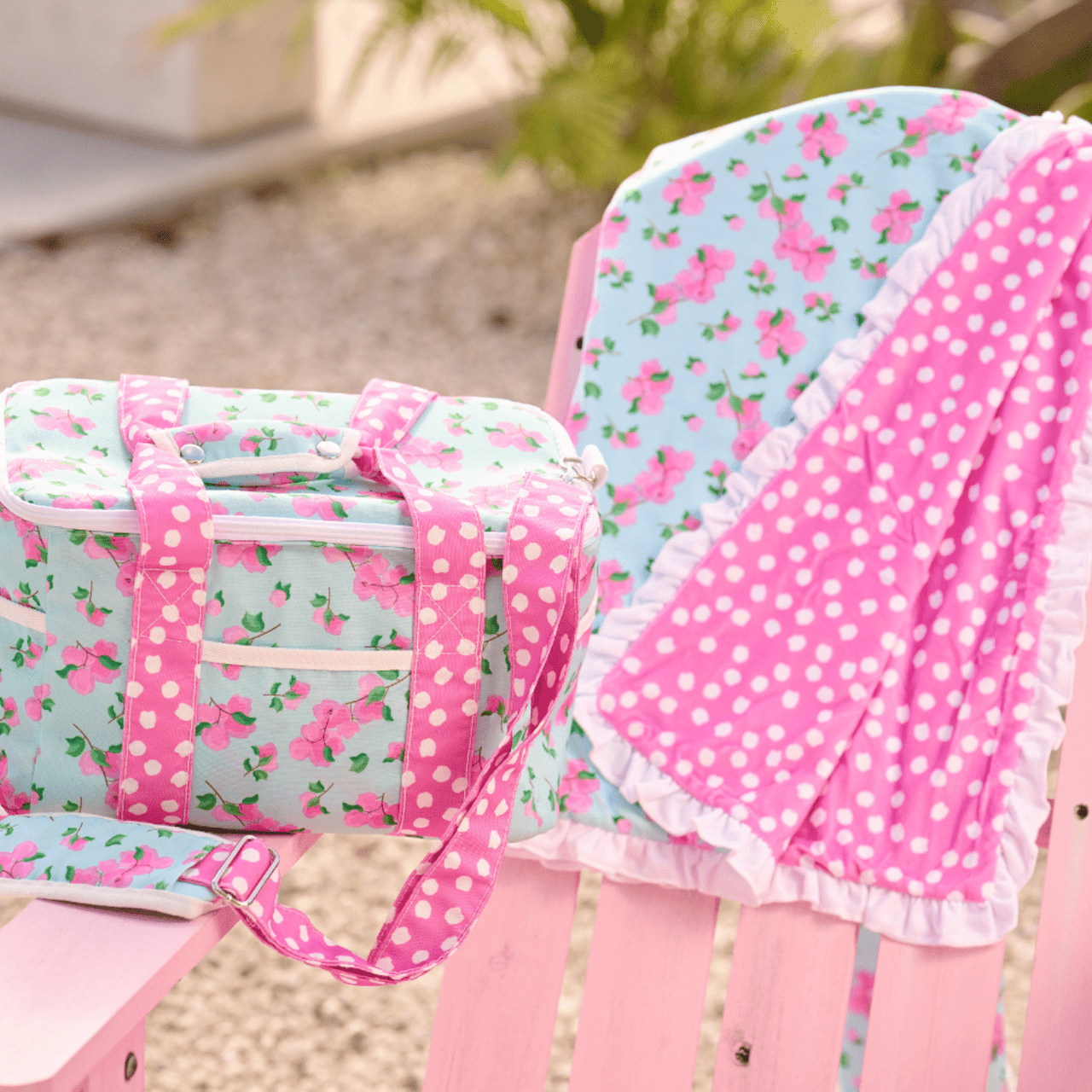 Beach and Pool Soft-Sided Snack and Drink Cooler - Bougainvillea | HONEYPIEKIDS 