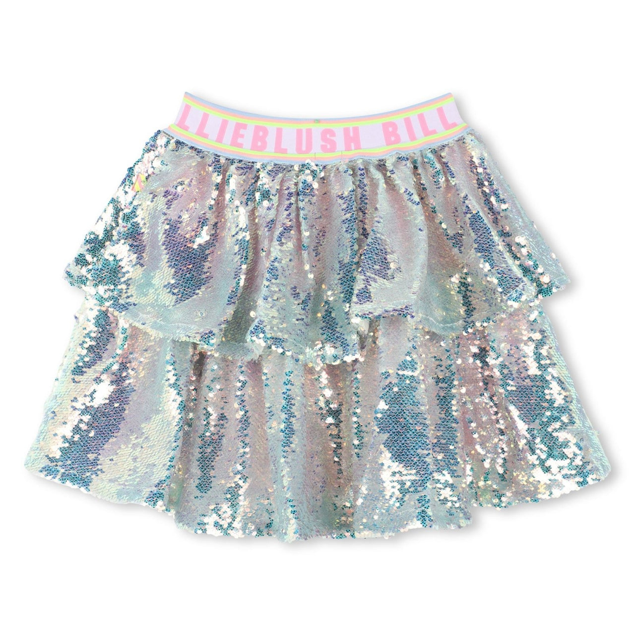 Billieblush Beach Glass Iridescent Sequin Layered Skirt | HONEYPIEKIDS 