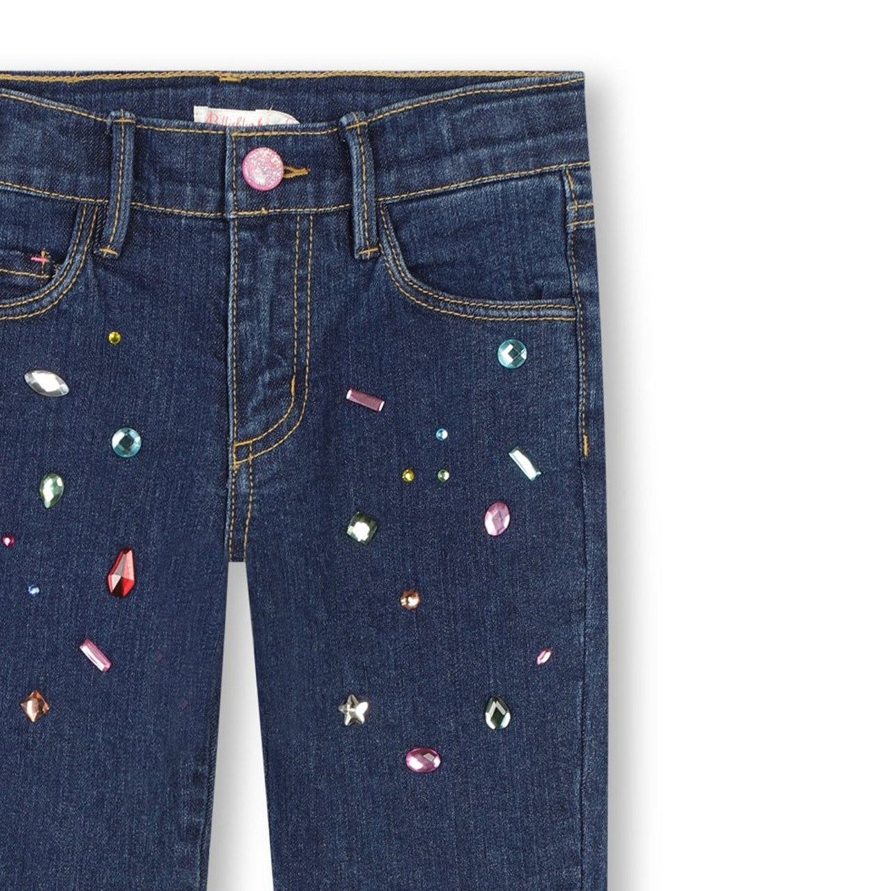 Billieblush Bedazzled Blue Denim Pants | HONEYPIEKIDS 