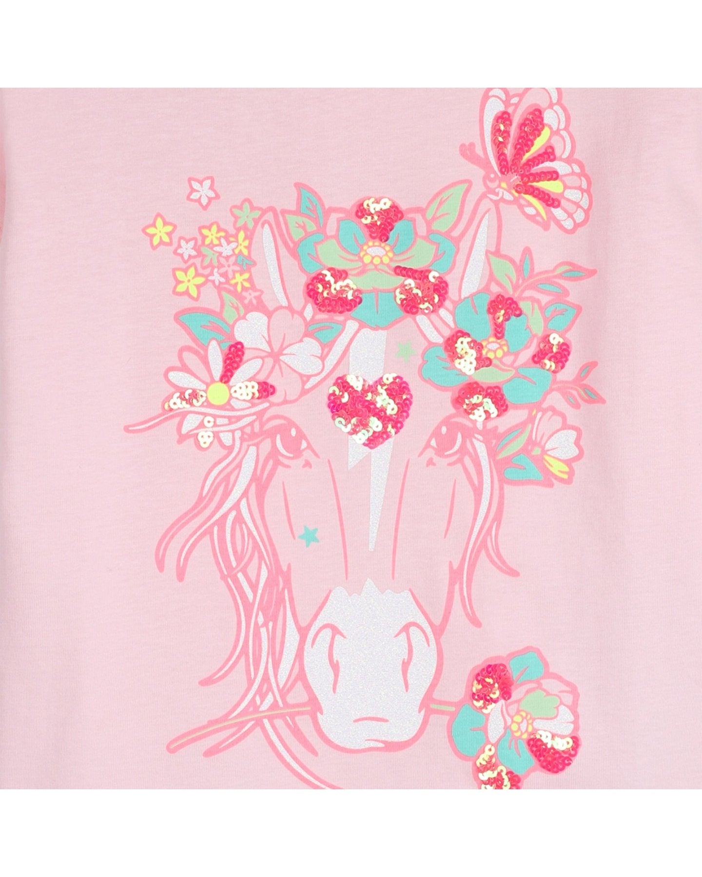 Billieblush Girls Horse Graphic Pink T-Shirt | HONEYPIEKIDS