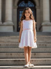 Billieblush Girls Iridescent Sequin Dress | HONEYPIEKIDS