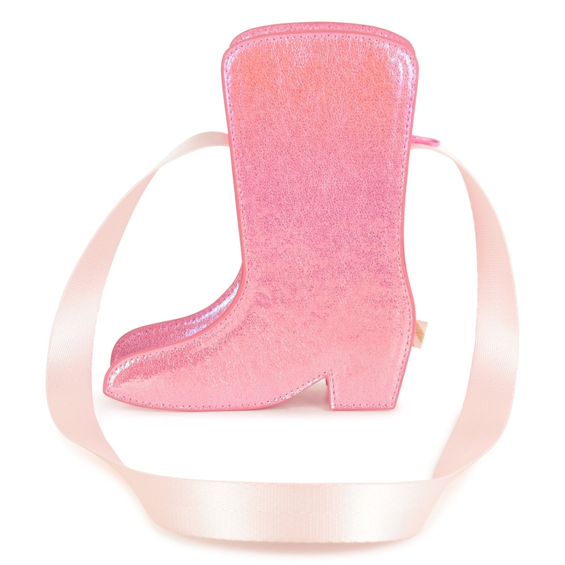 Billieblush Girls Metallic Pink Cowgirl Boot Purse | HONEYPIEKIDS 