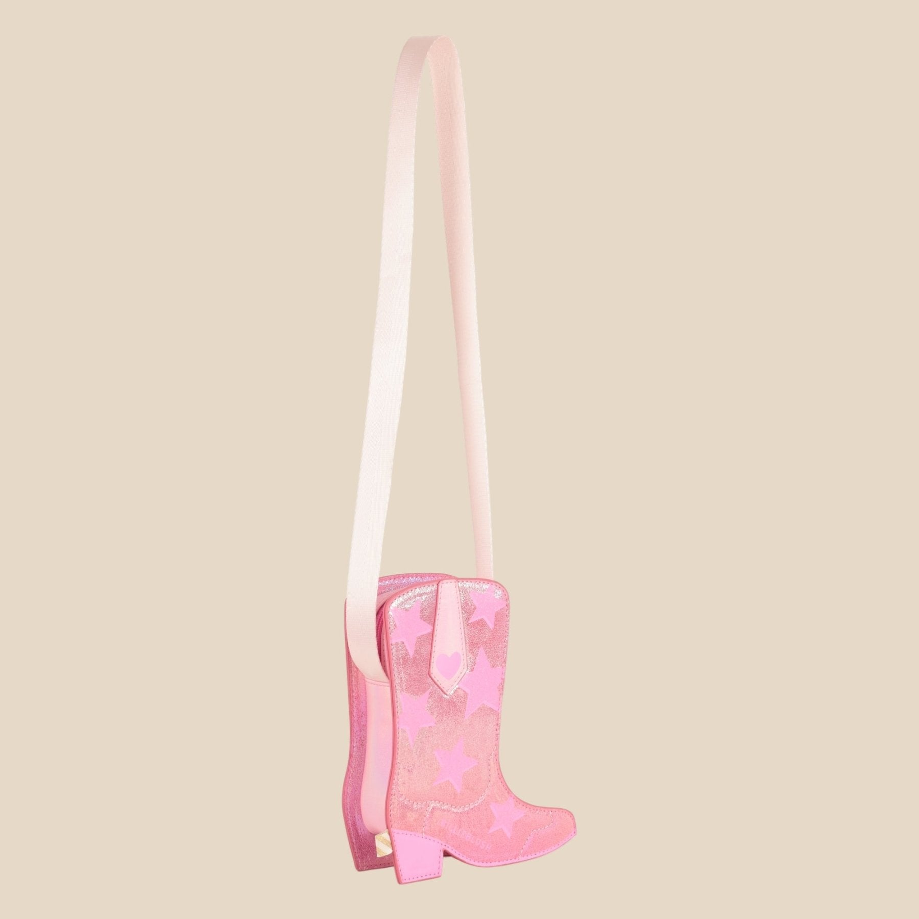 Billieblush Girls Metallic Pink Cowgirl Boot Purse | HONEYPIEKIDS 