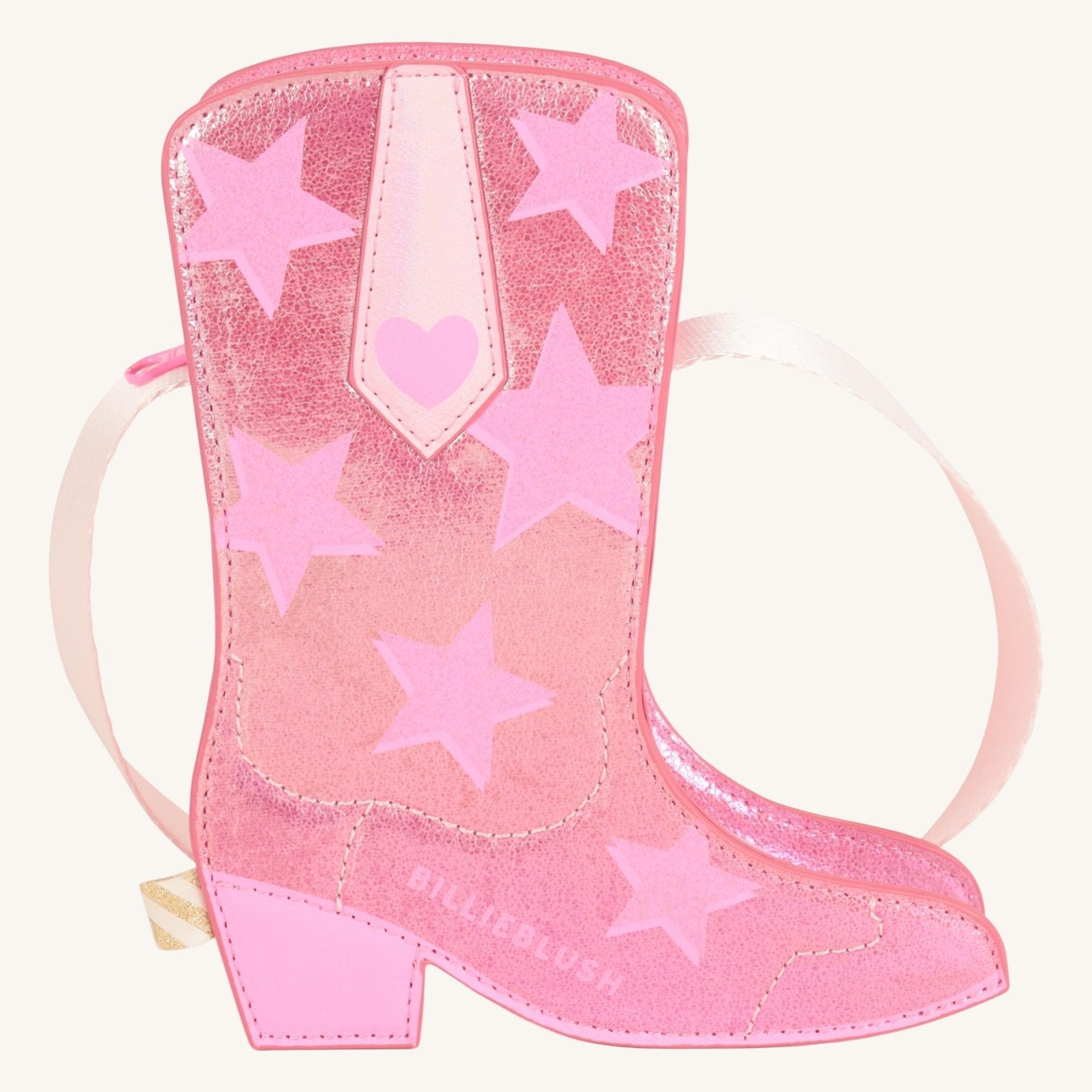Billieblush Girls Metallic Pink Cowgirl Boot Purse | HONEYPIEKIDS 