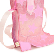 Billieblush Girls Metallic Pink Cowgirl Boot Purse | HONEYPIEKIDS 