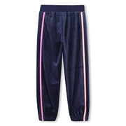 Billieblush Girls Navy Shimmer Velour Joggers | HONEYPIEKIDS 