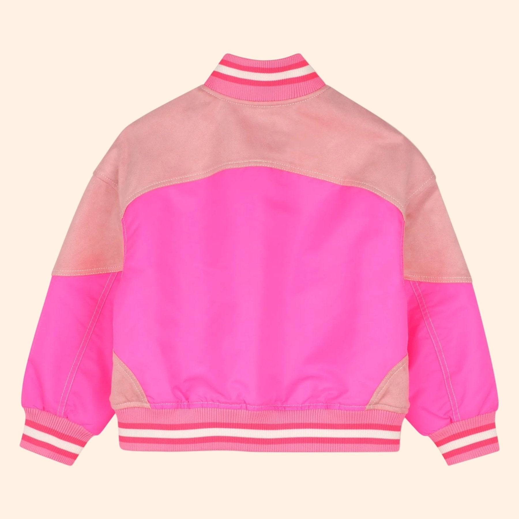 Billieblush Girls Pink B Varsity Jacket | HONEYPIEKIDS