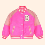 Billieblush Girls Pink B Varsity Jacket | HONEYPIEKIDS