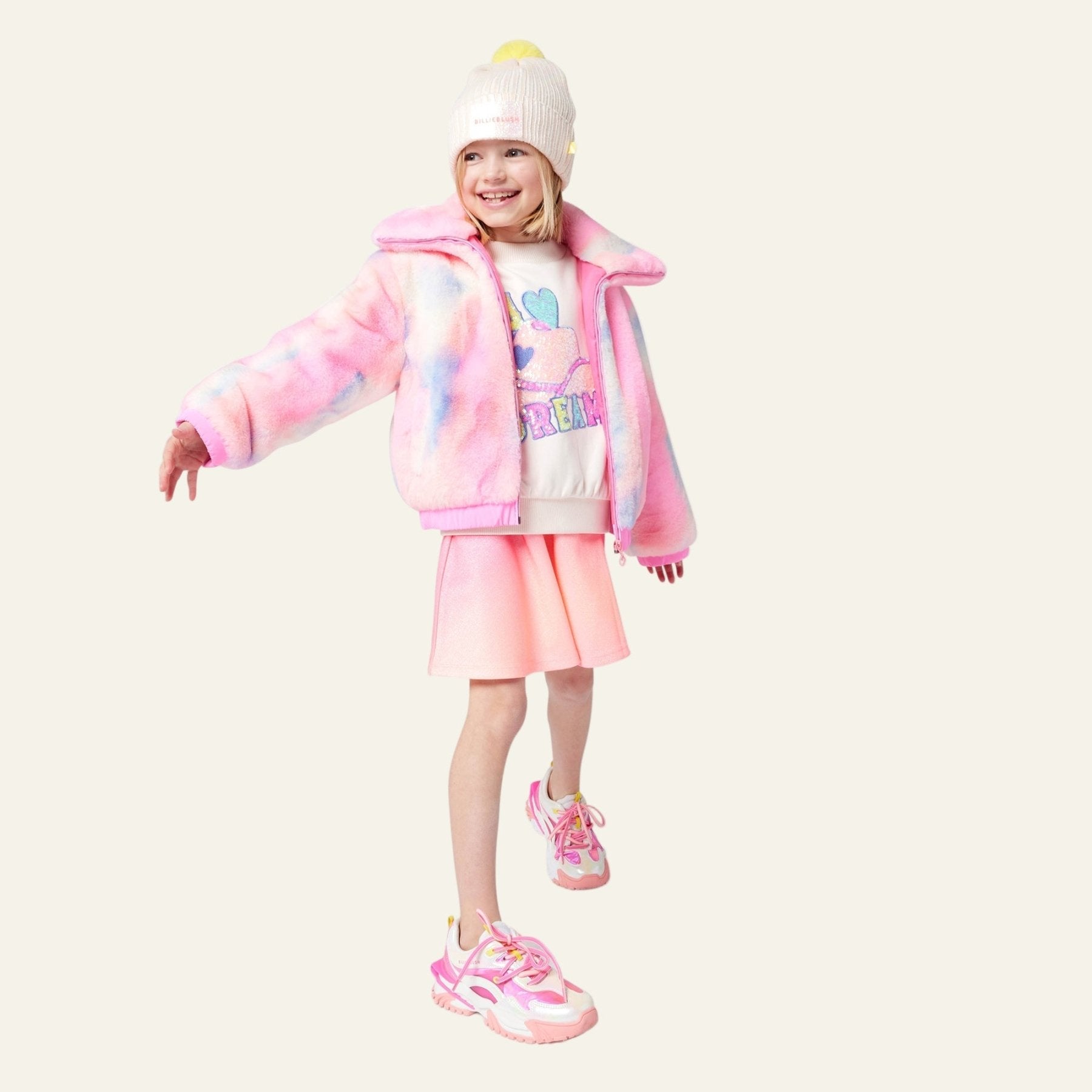 Billieblush Girls Pink Day Dream Crewneck Sweatshirt | HONEYPIEKIDS 