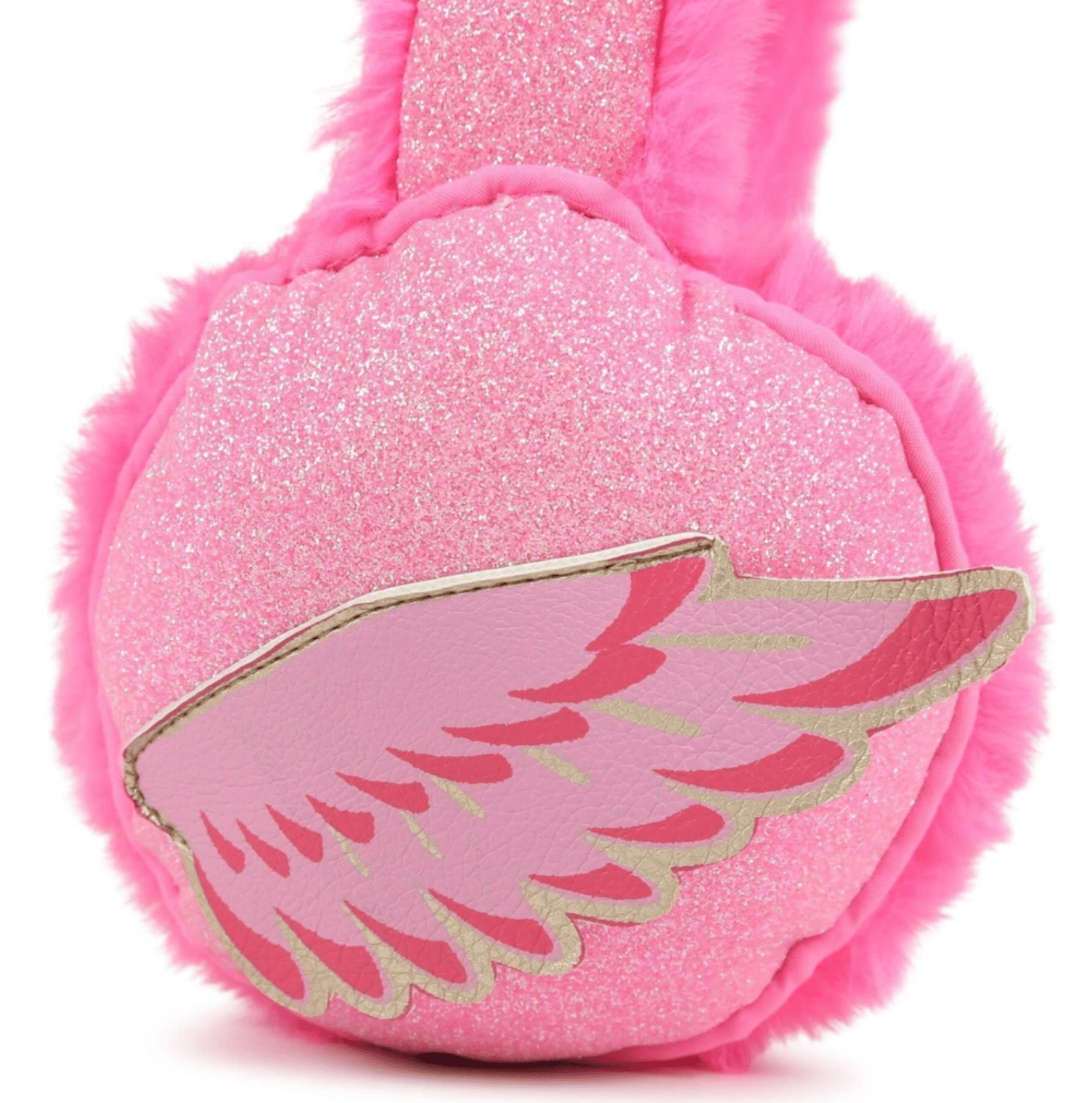 Billieblush Girls Pink Fuzzy Wings Ear Muffs | HONEYPIEKIDS