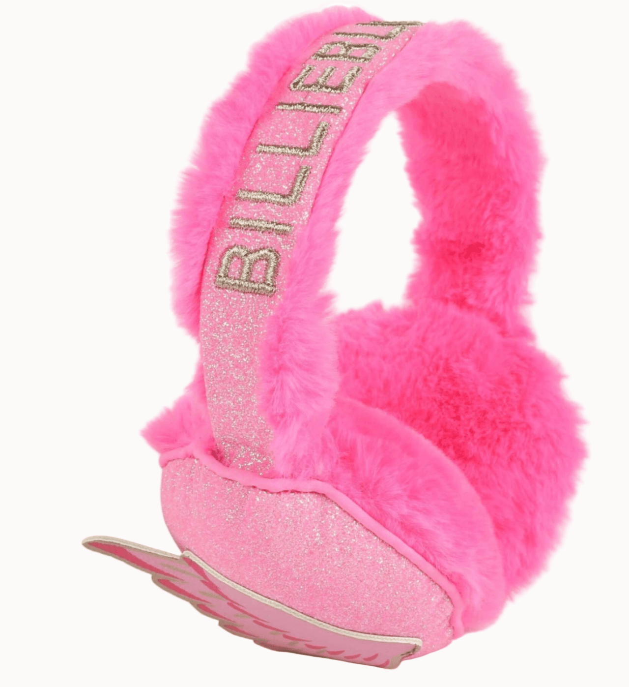 Billieblush Girls Pink Fuzzy Wings Ear Muffs | HONEYPIEKIDS