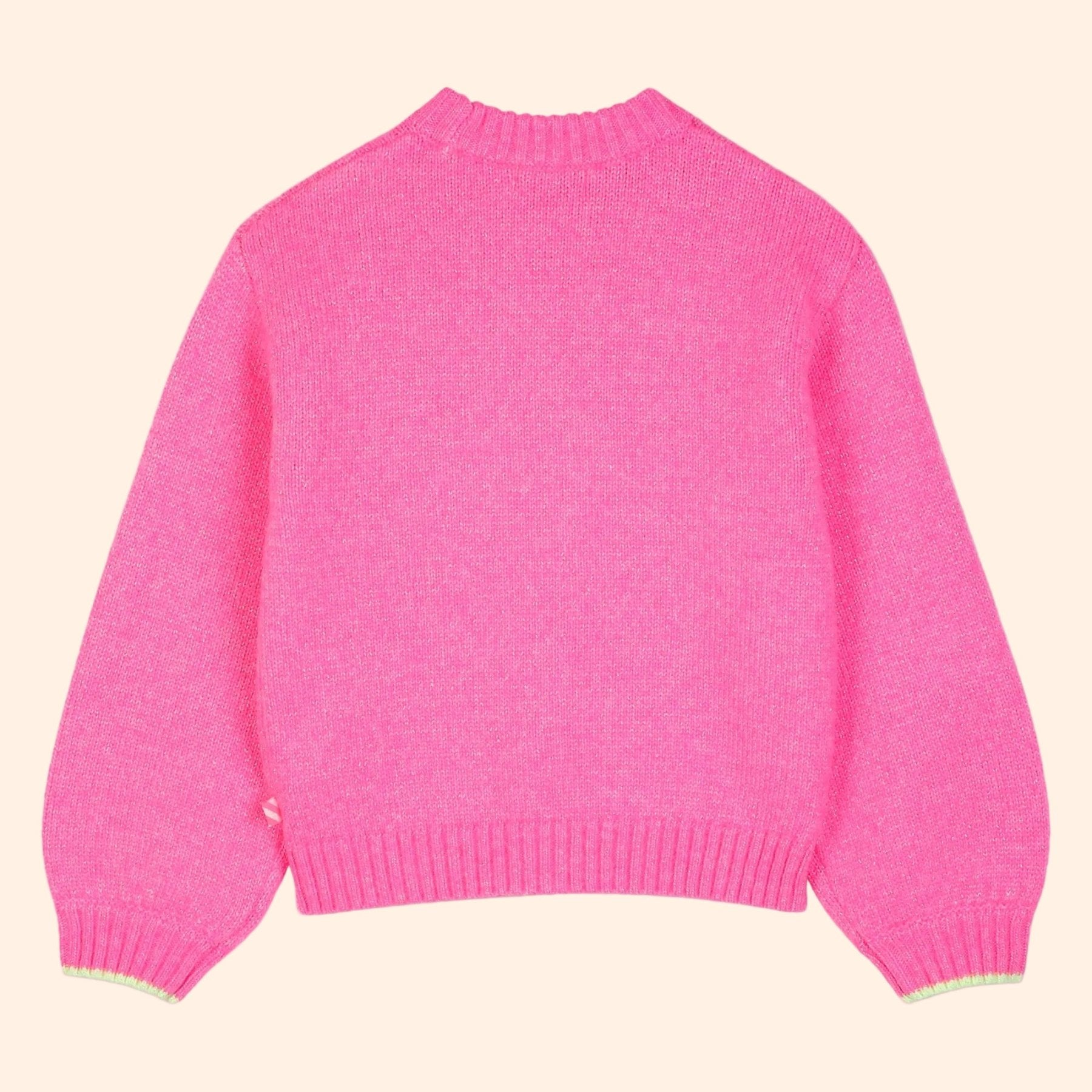 Billieblush Girls Pink Love Knit Sweater | HONEYPIEKIDS