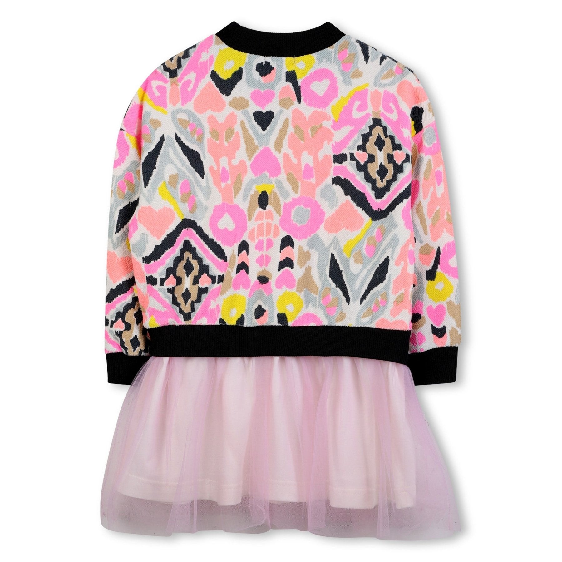 Billieblush Girls Printed Sweater and Tulle Dress | HONEYPIEKIDS 