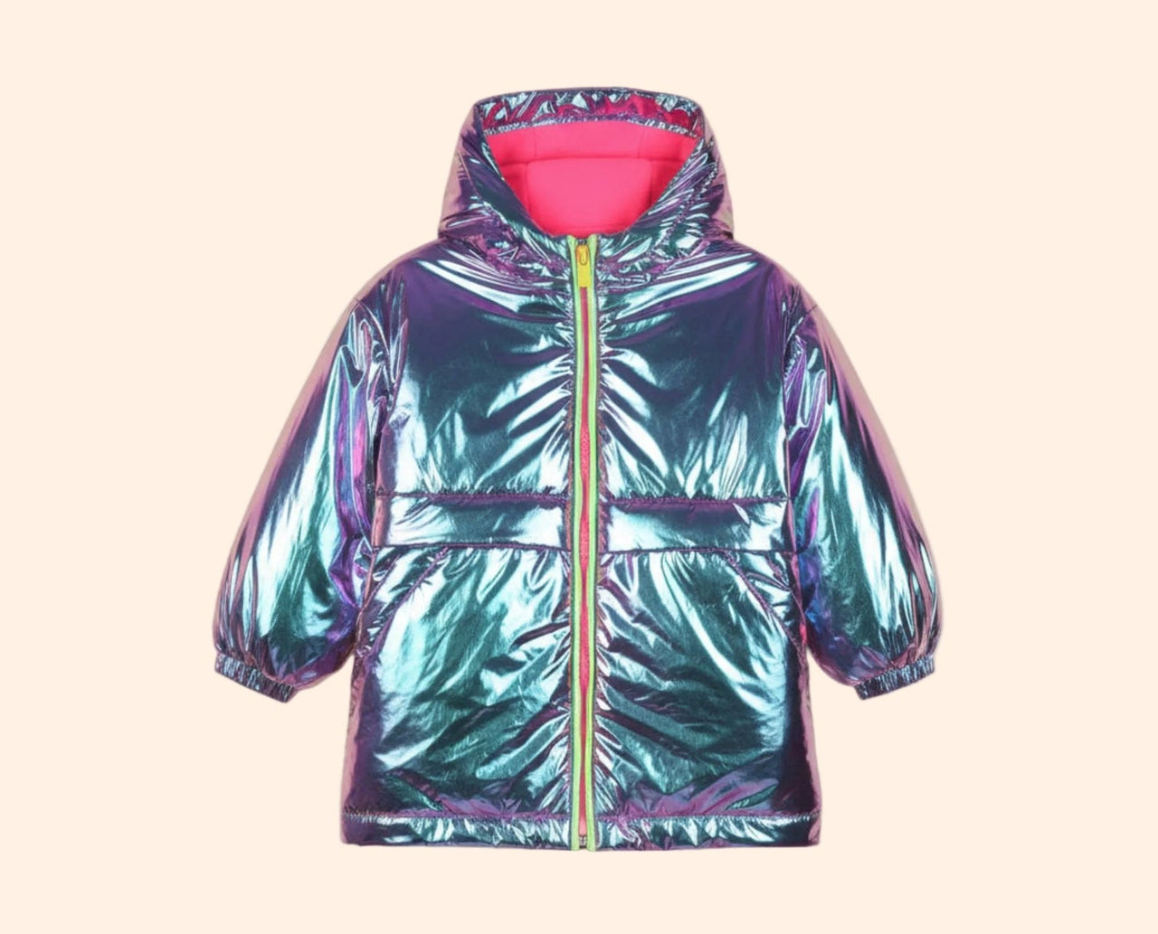 Billieblush Girls Shiny Iridescent Polar Fleece Lined Windbreaker | HONEYPIEKIDS 