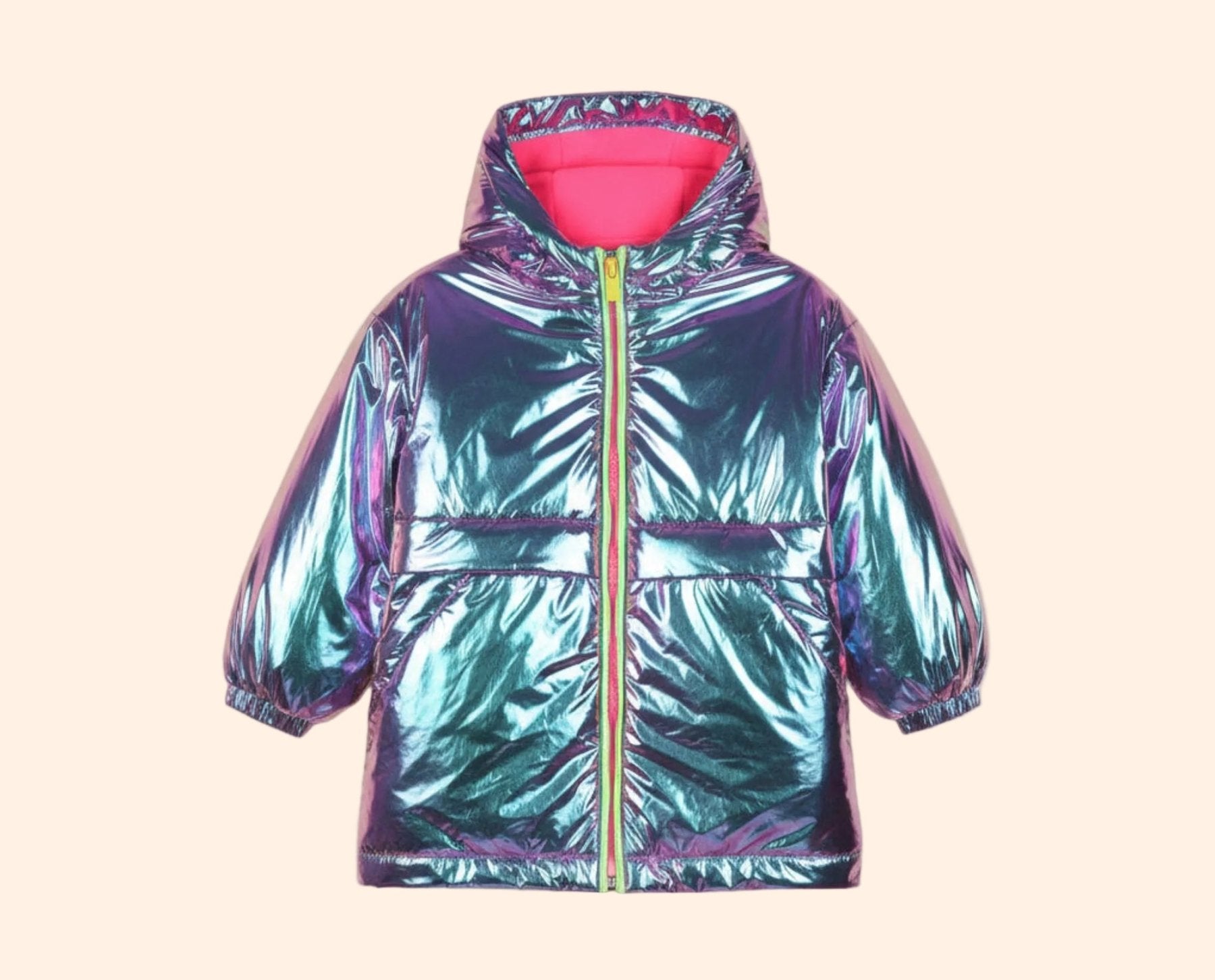 Billieblush Girls Shiny Iridescent Polar Fleece Lined Windbreaker | HONEYPIEKIDS