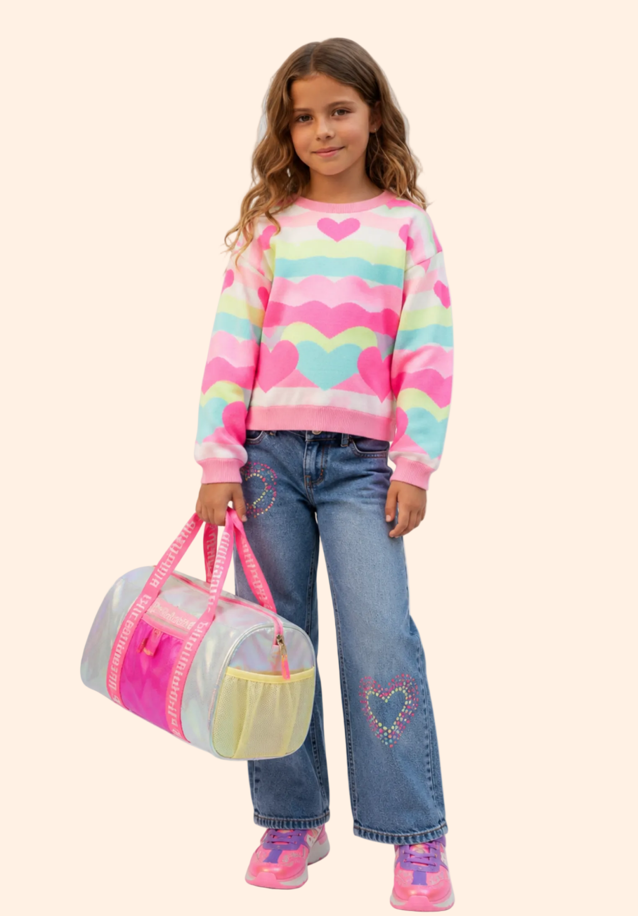 Billieblush Girls Straight Leg Jeans With Hearts | HONEYPIEKIDS 