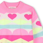 Billieblush Girls Sweater With Heart & Zigzag Pattern | HONEYPIEKIDS