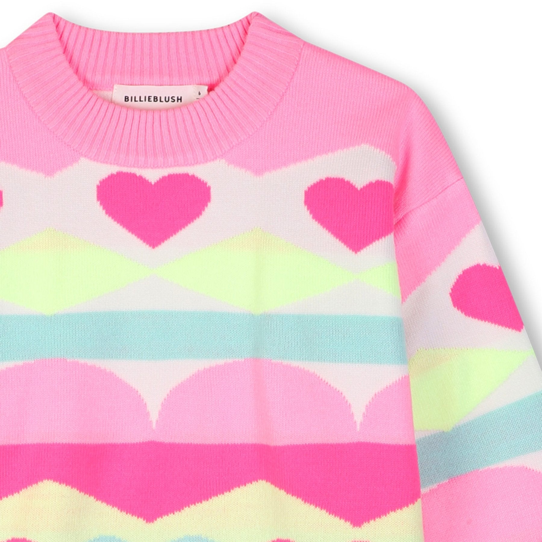 Billieblush Girls Sweater With Heart & Zigzag Pattern | HONEYPIEKIDS