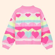 Billieblush Girls Sweater With Heart & Zigzag Pattern | HONEYPIEKIDS