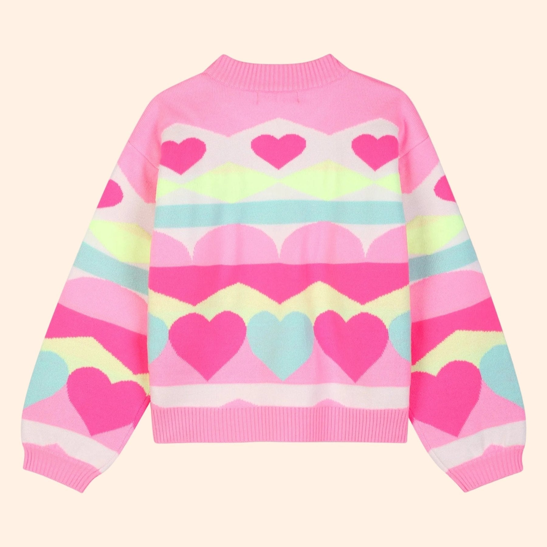Billieblush Girls Sweater With Heart & Zigzag Pattern | HONEYPIEKIDS