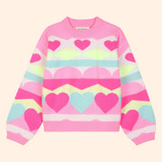 Billieblush Girls Sweater With Heart & Zigzag Pattern | HONEYPIEKIDS