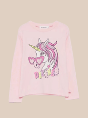 Billieblush Girls Unicorn Graphic Long Sleeve Tshirt | HONEYPIEKIDS 