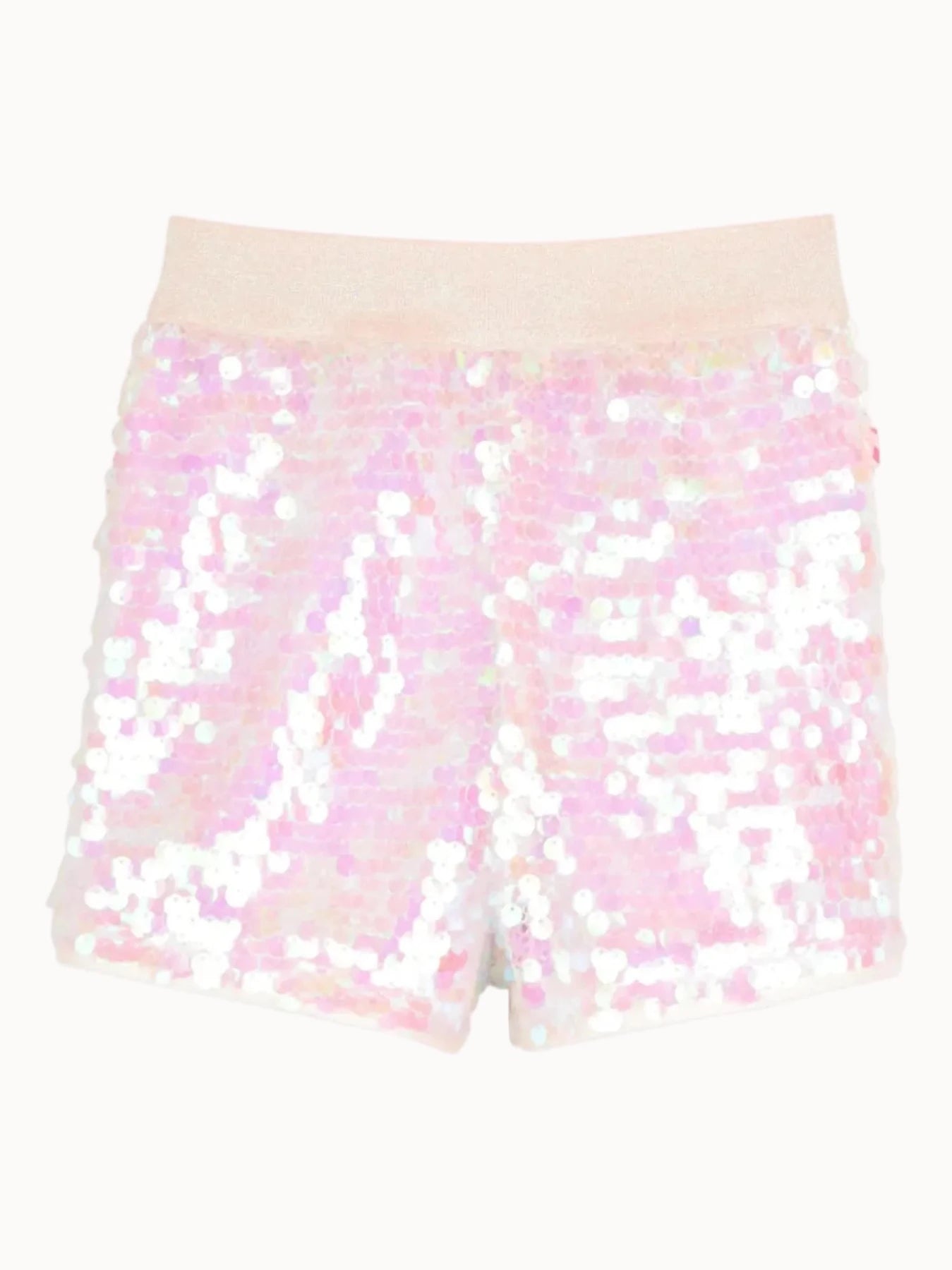 Billieblush Girls White Iridescent Sequin Shorts | HONEYPIEKIDS 
