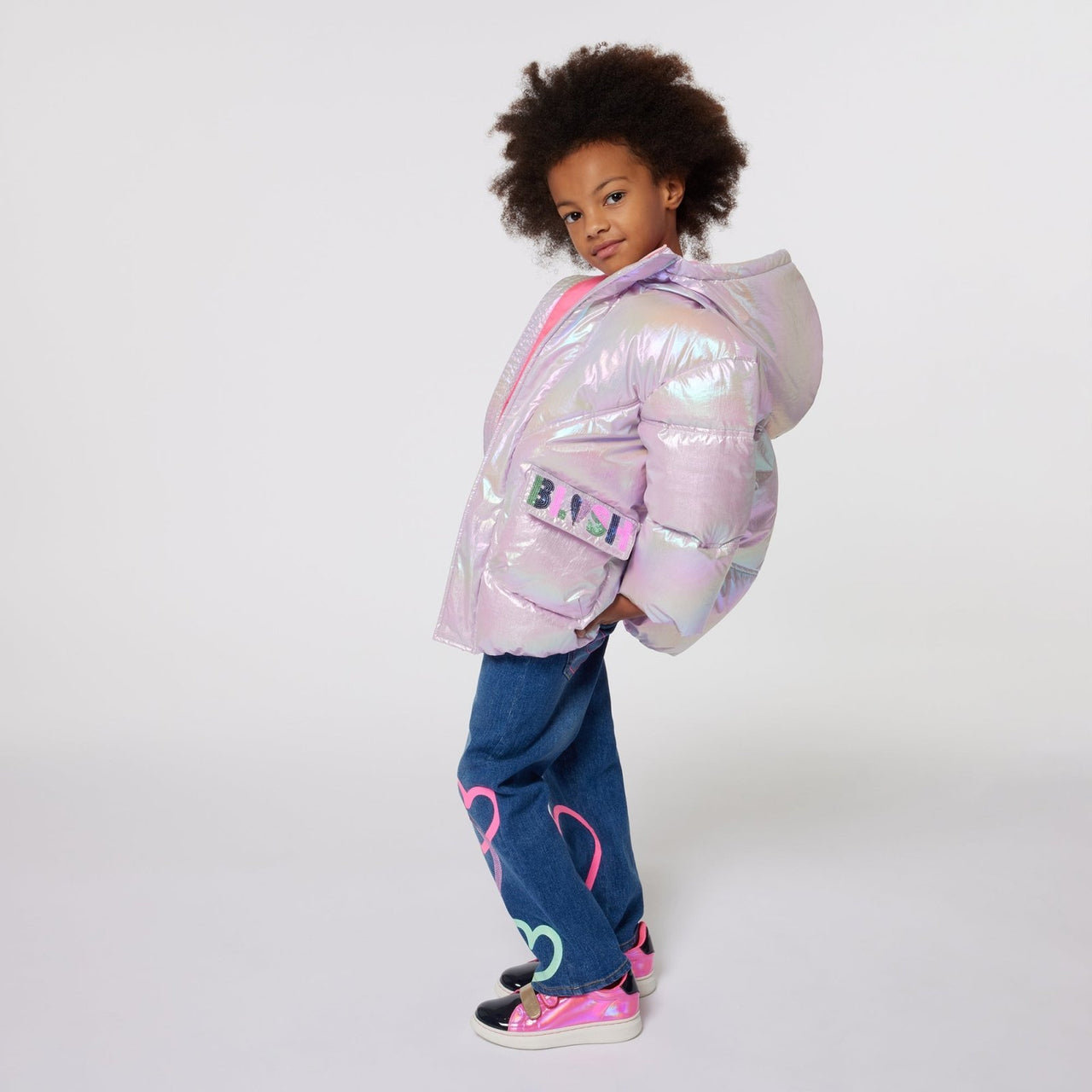 Billieblush Heart Print Denim Pants | HONEYPIEKIDS 