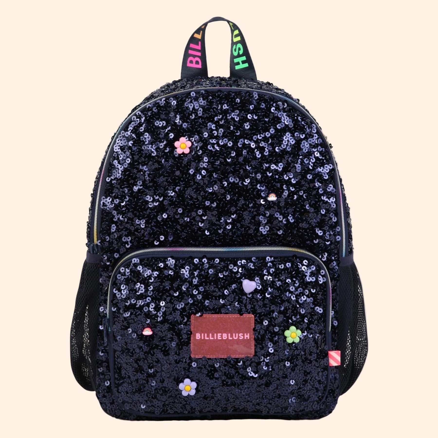 Billieblush Navy Sequin Backpack With Charms | HONEYPIEKIDS
