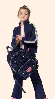 Billieblush Navy Sequin Backpack With Charms | HONEYPIEKIDS.COM