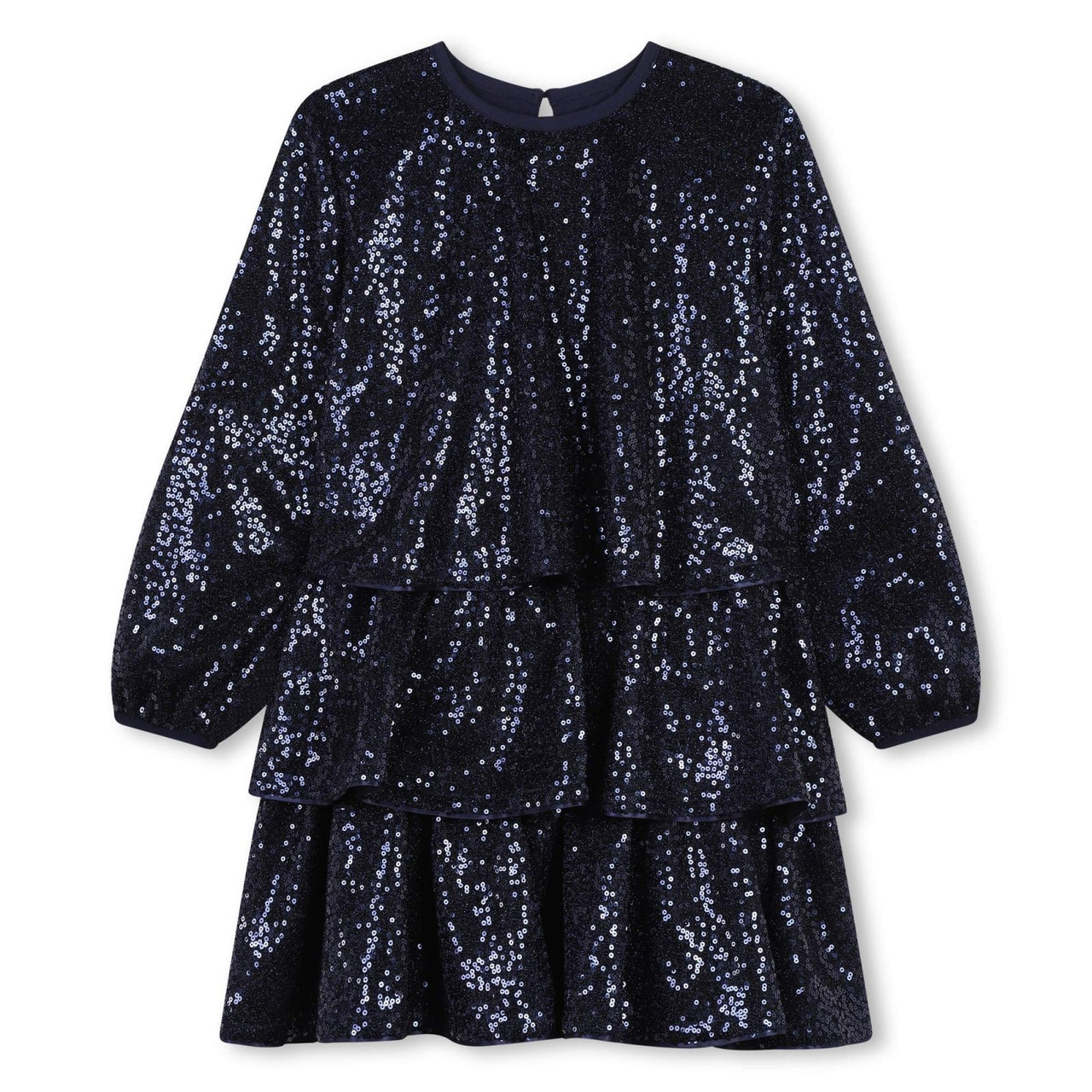 Billieblush Royal Blue Sequin Flounced Dress | HONEYPIEKIDS 
