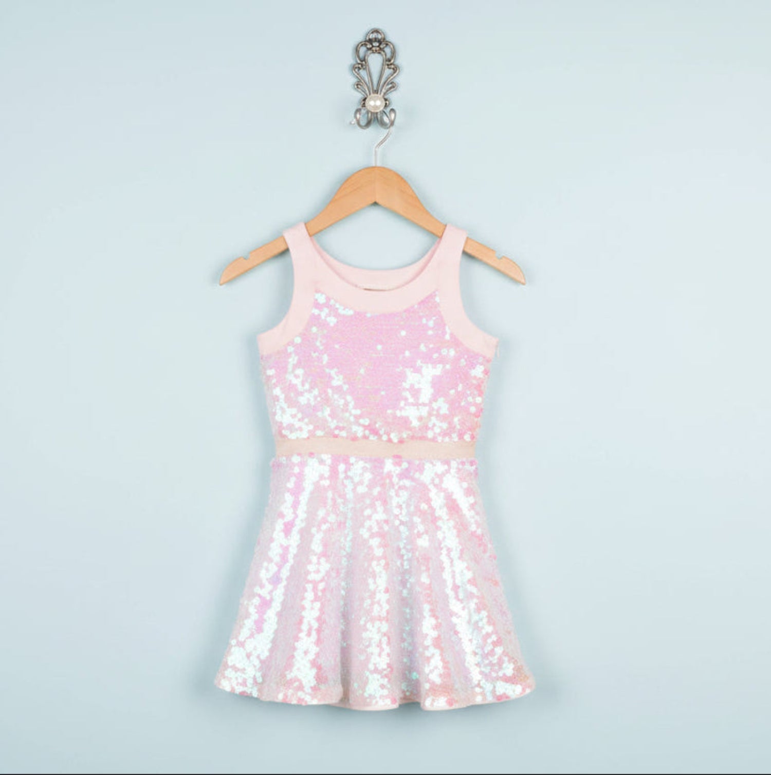 Billieblush Sleeveless Iridescent Sequin Dress | HONEYPIEKIDS 